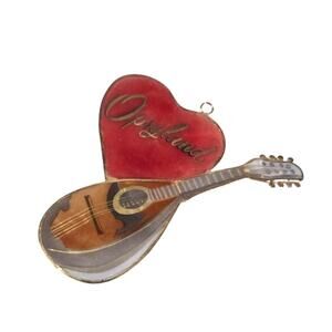 Vintage Opryland Shell Window Sun Catcher Ornament Guitar Bandurria